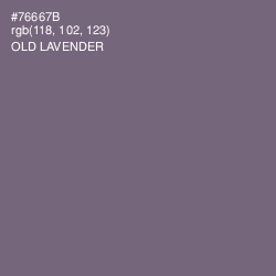 #76667B - Old Lavender Color Image